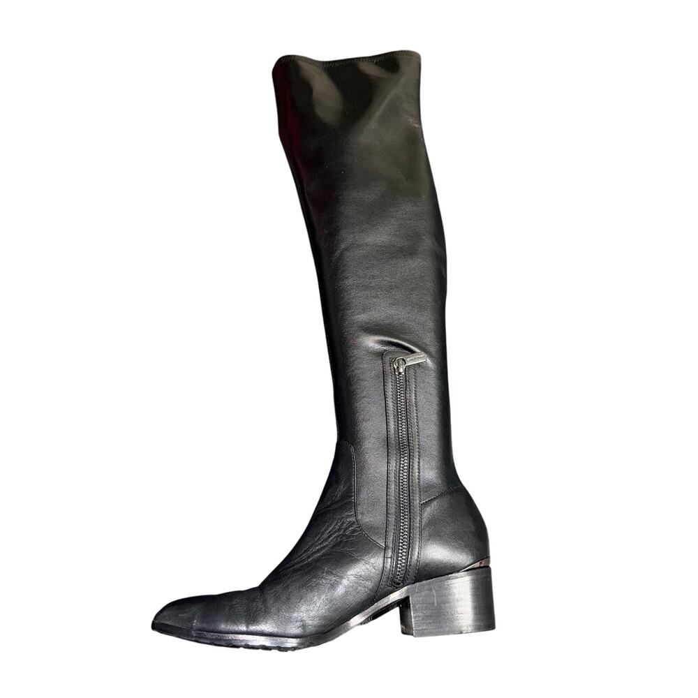 Donald J Pliner DAYLE Women’s 6.5M Black Leather Knee High Boots Pointed Toe - Picture 10 of 16